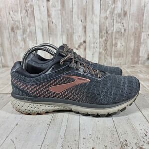 Brooks Ghost 12 Womens Running Shoes Grey Rose Gold 1203051B025 Size 8.5 B